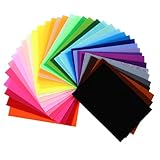 120Pcs 11"x 7.8" Thick Soft Felt Fabric Sheet 40 Assorted Colors Soft Felt Sheets DIY Craft Squares Rainbow Color Craft Felts for Crafts DIY Handcraft Patchwork Sewing School Projects Decoration