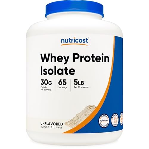 Nutricost Whey Protein Isolate (Unflavored) 5LBS