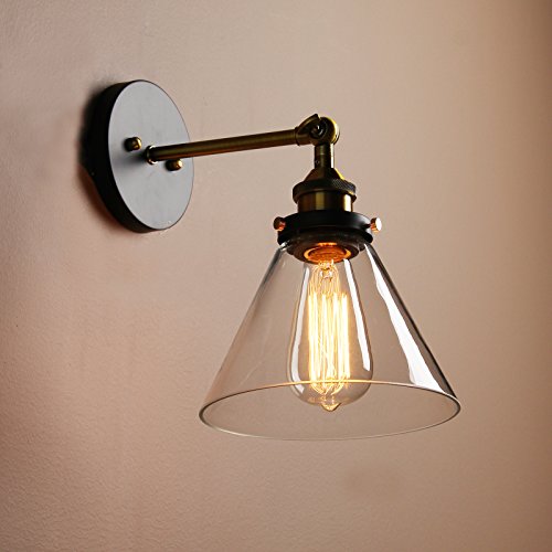 Vintage Edison Industrial Buyee tulipa para lámpara Loft Bar de café Retro Lámpara de pared lámpara de piezas