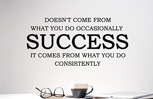 Success Doesn't Come from What You do Occasionally Office Inspirational Motivational Quote Saying Lettering Sticker Wall Saying Decal