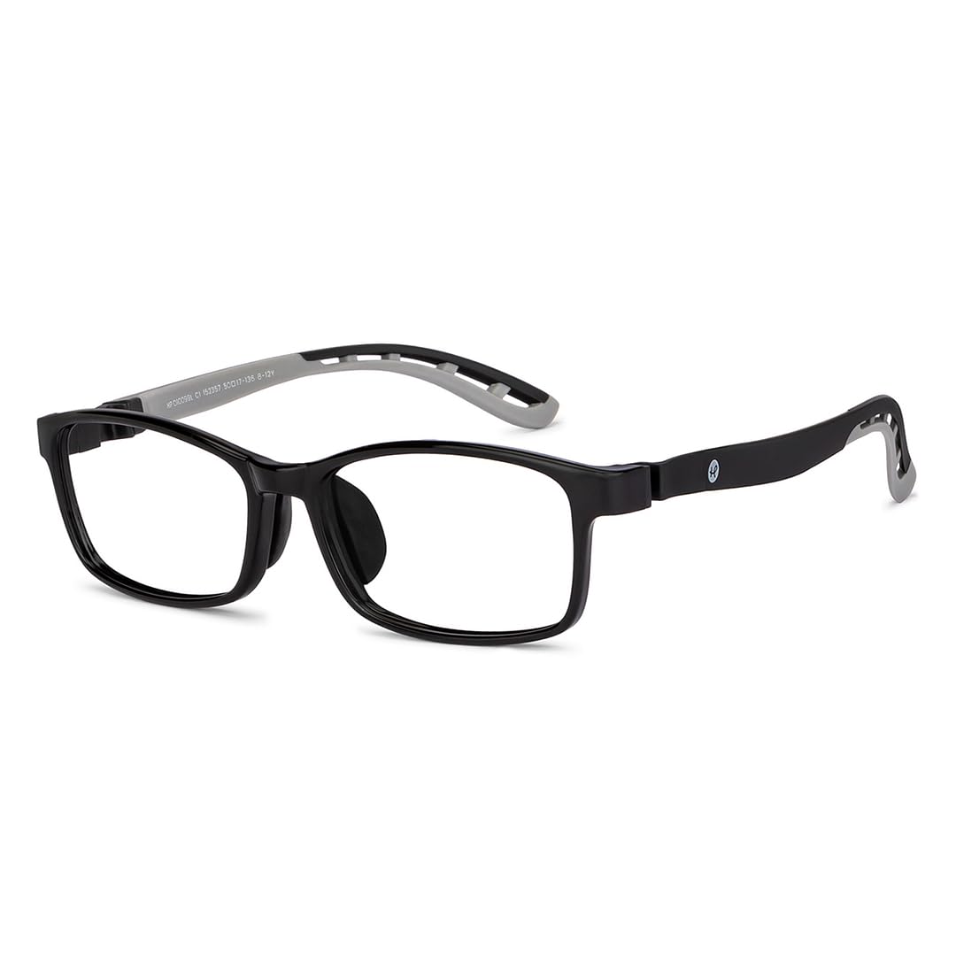 Hooper By Lenskart For Kids Age 8-12 yrs| Black Zero Power Bluecut & Antiglare Computer Eyeglasses For Eye Protection And Strain | Full Rim Rectangle | HP D10099L (B0CHYJ9598) Amazon Price History, Amazon Price Tracker
