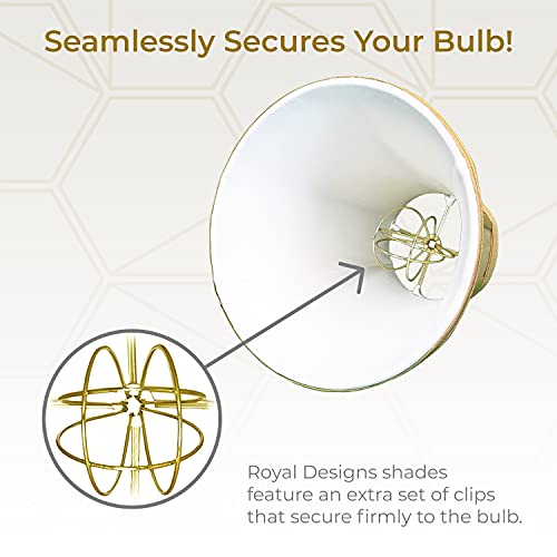 Image of Royal Designs, Inc. BSO-704RC-7AGL True Bell Basic Lamp Shade with Round Clip, 3.75 x 7 x 6.75, Antique Gold
