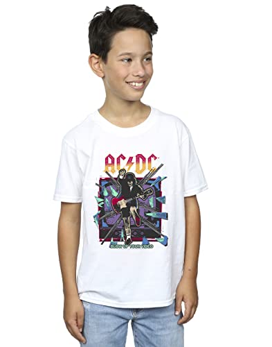 ACDC Boys Blow Up Your Video Jump T-Shirt White 7-8 Years