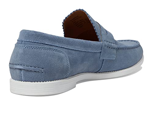 Steve Madden Men's RAMSEE Slip On Loafer, Blue Suede, 11.5