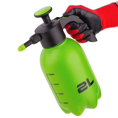 MIVOS Drucksprüher 2 Liter - Premium Gartenspritze, Pumpsprüher für Balkon, Terrasse & Garten - Pflanzensprüher - Sprühgerät für Pflanzenpflege, Handsprüher