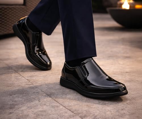 Image of Kraasa Men's Formal Slip-On Shoes | Vegan Leather Upper | Airmix Sole | High Cushioning | Lightweight & Comfortable