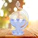 Storm Glass Weather Predictor for Men Women, Creative Globe-Shaped Storm Glass Bottle Desktop Weather Station Weather Predictor Stunning Decoration, Blue