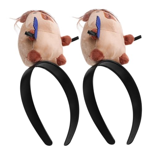 CALLARON 2pcs Adorable Cartoon Headband Lightweight Hair Accessory for Parties Cosplay Festivals Comfortable Fit for All Hair Types Prop for Themed Events