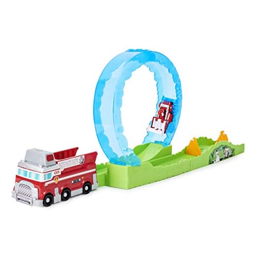 Paw Patrol, True Metal Ultimate Fire Rescue Track Set with Exclusive Marshall Die-Cast Vehicle, 1:55 Scale