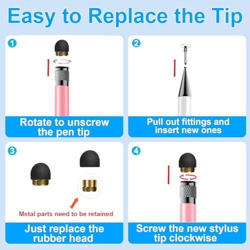 image for Bopomofo Stylus (5 Pcs),2-in-1 Stylus Pen for Touchscreen, High Precis