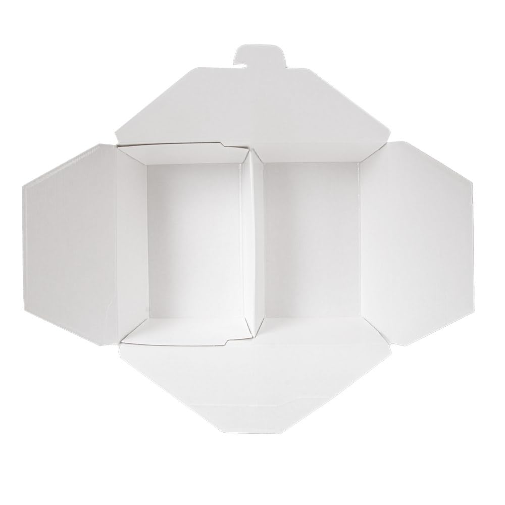50 pezzi - Scatole americane 2 compartimenti 'Thepack' 990 + 990 Ml 240 + 12Pp G/M2 19,6 x 14 x 6,2 cm naturale cartone ondulato Nano-Micro
