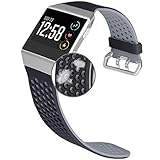 Jobese Compatible with Fitbit Ionic Band, Breathable Soft Silicone Sports Replacement Accessories Compatible with Fitbit Ionic Watch Bands for Men Women