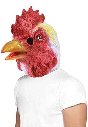 Bristol Novelty ROOSTER ANIMAL BIRD RUBBER OVERHEAD MASK ADULT ONE SIZE COSTUME ACCESSORY HALLOWEEN FANCY DRESS
