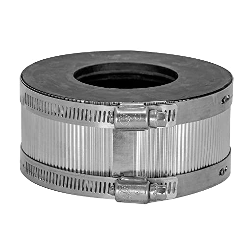 Image of Eastman 4 Inch x 2 Inch No-Hub Coupling with Stainless Steel Clamps, 43419
