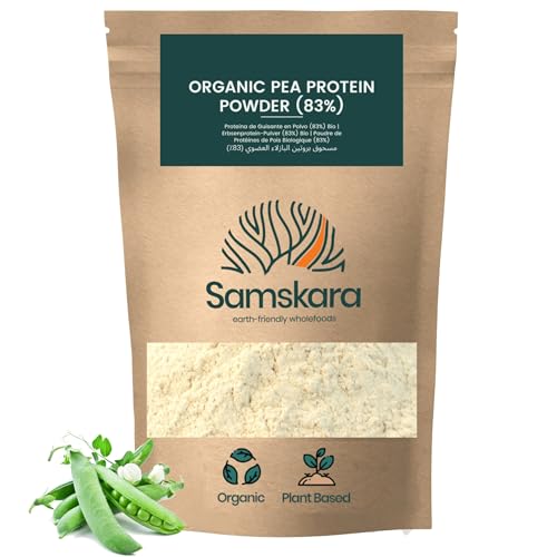 Proteina de Guisante (83%) en Polvo de Agricultura Ecológica BIO | FERMENTADO | Suave Sedoso BIO (83%) (1kg)
