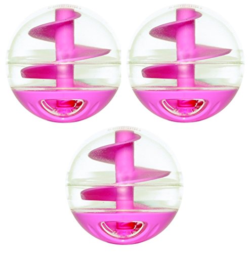 (3 Pack) Hagen Catit Treat Ball, Pink
