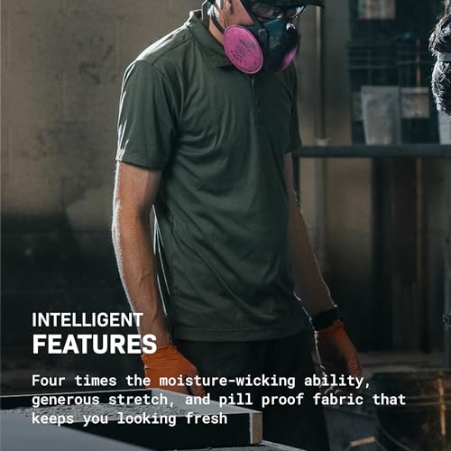 TRUEWERK Men's EDO Work Polo Shirt - Tech Performance Collared Shirt4