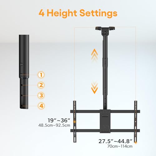 PrimeCables Ceiling TV Mount, Full Motion Hanging TV Mount Bracket by PrimeCables - Used condition - Image 3