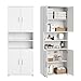 Home Collective Armadio da bagno alto con 6 scomparti, contenitore da bagno, armadio multiuso per bagno, cantina e ripostiglio | 70x35x187 cm (LxPxA) | Bianco immagine