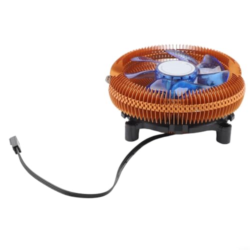 Enfriador de CPU para radiador Bajeal P4, disipador de calor de aluminio luminoso para ventilador para Intel Socket 775/1155 y para CPU Amd, solución de refrigeración para juegos naranja y azul (P4