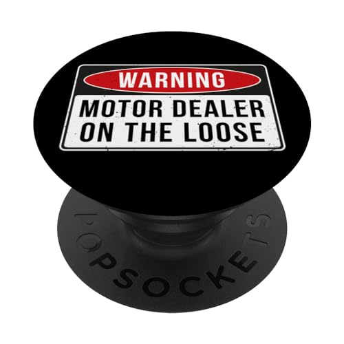 Señal de advertencia - Concesionario de motor en la cita divertida de trabajo suelto PopSockets PopGrip Intercambiable