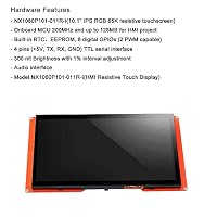 Aihasd Nextion Display Intelligent 10,1" Zoll Resistives Touchscreen 1024x600 Serielle LCD-TFT HMI Display Modul NX1060P101-011R-I – Ansicht 2