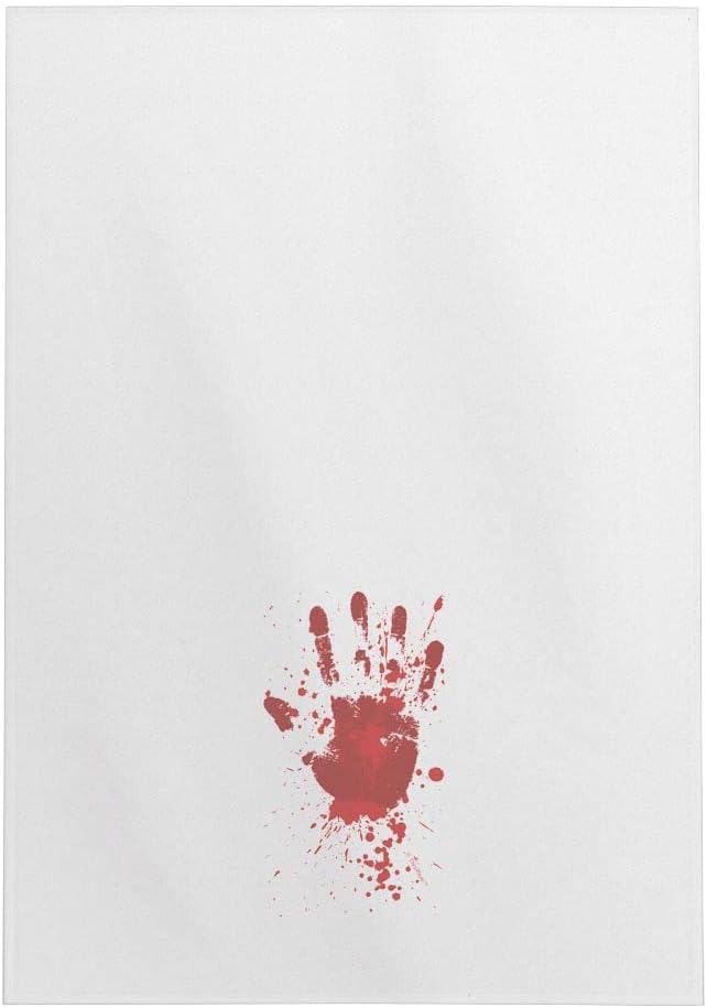 Halloween Party Supplies Bloody Handprint Tea Towel Cloth Napkin Autumn 2 Pack Decorative Kitchen Tea Towels White