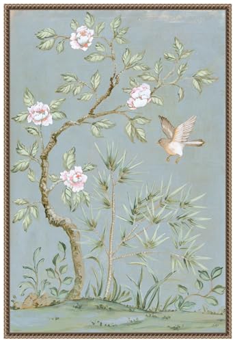 Amanti Art Framed Canvas Wall Art 33x23 Spring Flower Mural ...