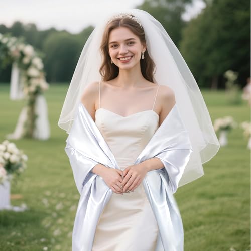 Women's Pashmina Shawls and Wraps for Evening Dresses Satin Shawl Wraps Bridal Scarve Women Wedding Bridesmaid Scarf2