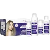 Kit alla Cheratina per Stiratura con Piastra, con Shampoo Preparatore, Crema Lisciante, Shampoo e...