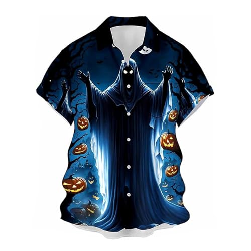 Chemise hawaïenne homme d'été pour vacances, haut funky casual rouge et argenté