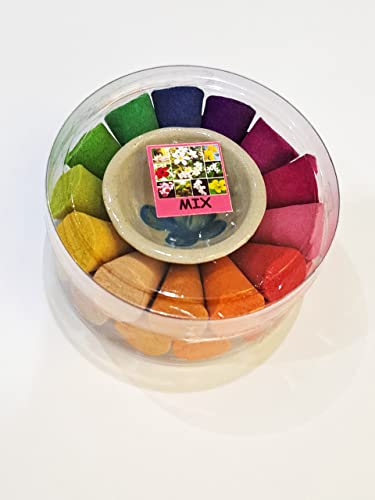  Experience The Calming Scents Of Thailand With Our Handmade Incense Mixed 26 Cones And Oriental Ceramic Burner Set - Perfect For Meditation, Yoga, And Aromatherapy #TOP1