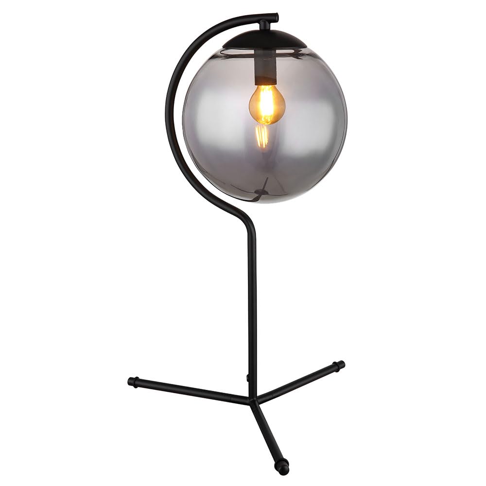GLOBO LIGHTING Tischleuchte Schlafzimmerlampe Beistelllampe Designleuchte Glas-Kugel H 50 cm