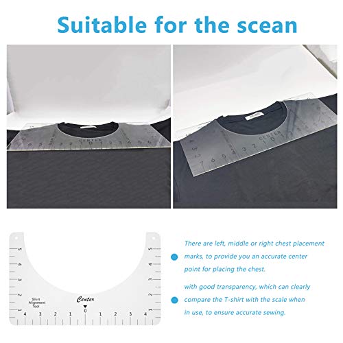 STOBOK Ferramenta de Alinhamento de T-Shirt 1Pc Guia de T-Shirt Acrílico Régua de Artesanato para Co