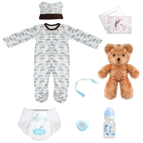 Brastoy Bebê Reborn Boneca Corpo de Silicone Menino Realista Original Pode Dar Banho (Menino Urso)