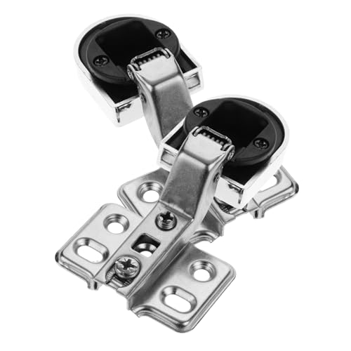 Angoily Charnières Pour Portes Vitrées Métalliques Amortisseur 26mm, Charnières Robustes à Butée Pour Portes D'armoire Cuisine, Lot De 2 Pièces, Montage Stable Pour Meubles