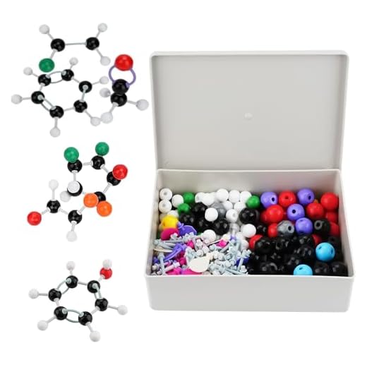 Surplex 307 Stücke Organische Chemie Molekülmodell Set Wissenschaftliche Chemie Atom molekulare Modelle Links Lehre Kit anorganische Strukturen Atom Link Model für Lehrer Studenten Chemieunterricht