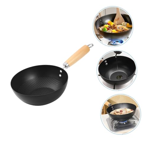 Wok tradicional de hierro IMIKEYA mini para cocina miniatura 7