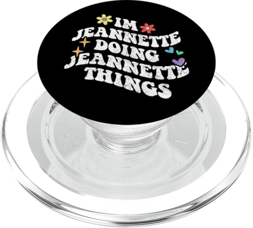Retro Groovy I'm Jeannette Doing Jeannette Things Funny PopSockets PopGrip pour MagSafe