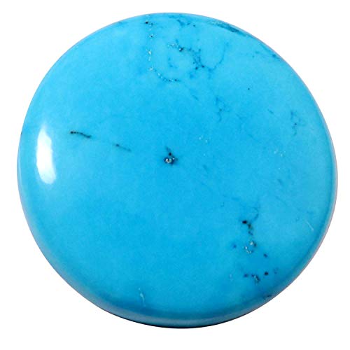 Magnésite traitée turquoise en cabochon rond 39ct pour création bijoux