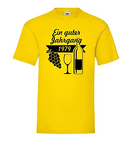 T-shirt 1979 homme jaune XXXL : la coupe ample qui sublime les hommes forts