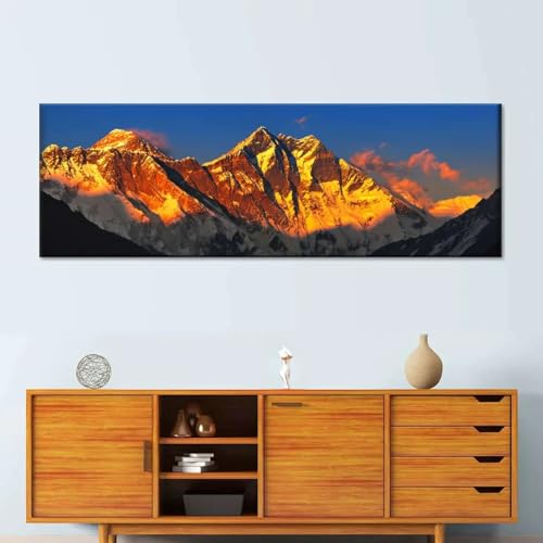 Toile panoramique Mont Doré 20x60cm decoration murale salon