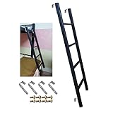 REMYSAOS Bed Ladder for Elderly Bunk Bed Ladder 3.8/4.3/4.6ft, RV Car Boat Loft Step Ladder, Metal Adjustable Twin Bed Bunk Ladder for Home/Dorm/Appartments, Load 150 Kg (Size : 1.3M/4.3FT)
