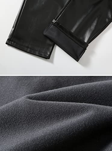 Men`s Pu Motorcycle Party Holiday Performance Faux Leather Pants Jeans4