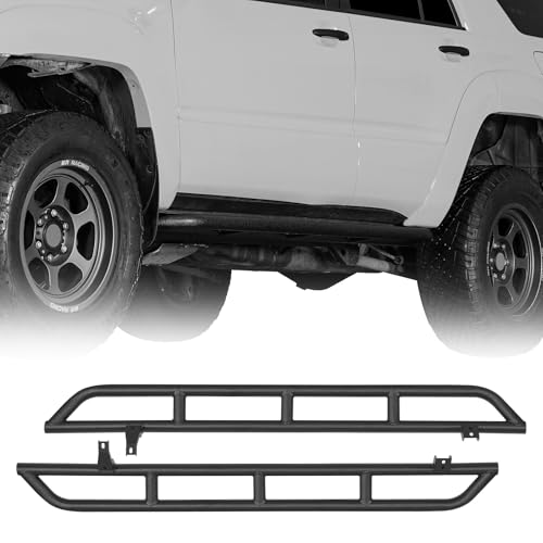 Hooke Road 4Runner Rock Slider Door Armor Rocker Guard Rails for 2003-2009 Toyota 4Runner 4th Gen, Tubular Steel Nerf Bar Running Board