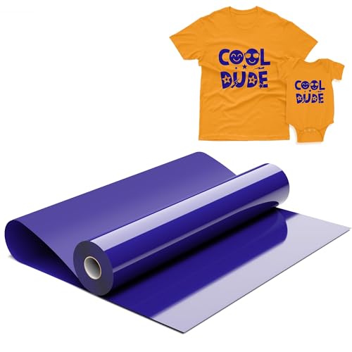 Irohtv Blue Htv Heat Transfer Vinyl, 12"X 10Ft Iron On Vinyl Compatible With Cricut All Cutter Machine cover