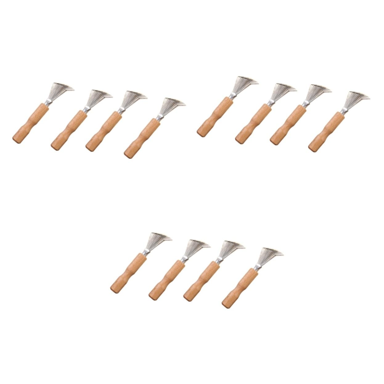 Healvian 12stücke Holzgriff Haarschneider-krallenreiniger Effektives Reinigungstool Für Haarbürsten Ergonomisches Design Für Heim Und Salongebrauch Robust Und Langlebig Einfache