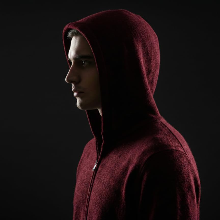 NPIA Certified Original 100% Pure Cashmere Hoodie Men | 2-Ply 16 Micron Heavyweight Knit | Full Zip Luxury Sweater - Image 7