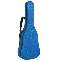 Housse pour guitare acoustique – Motif marguerites sur fond noir – Grande housse pour guitare – S’adapte à la plupart des tailles de guitare, Multicolore 5., 42.9×16.9×4.7 in, Motif imprimé tendance - Les Beatles, Paul McCartney, John Lennon, RIngo Starr, George Harrison