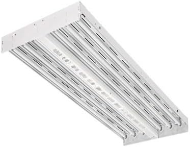 Lithonia Lighting IBZT8-4 4-Light Suspended Mount Heavy-Duty Channel Fluorescent High Bay Fixture 32 Watt 120 - 277 Volt High Gloss Baked White Enamel I-Beam